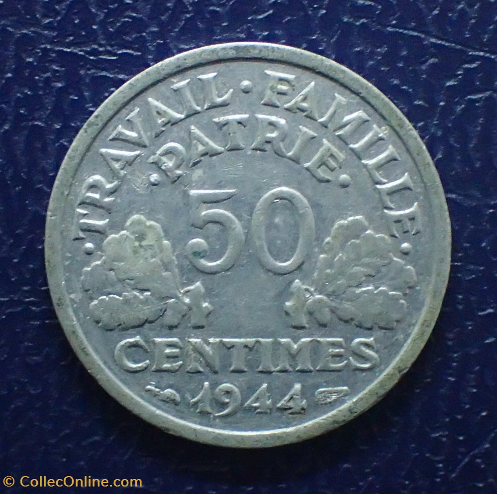 50 Centimes 1944 B Bazor monnaies france modernes 50 centimes 1944 b bazor