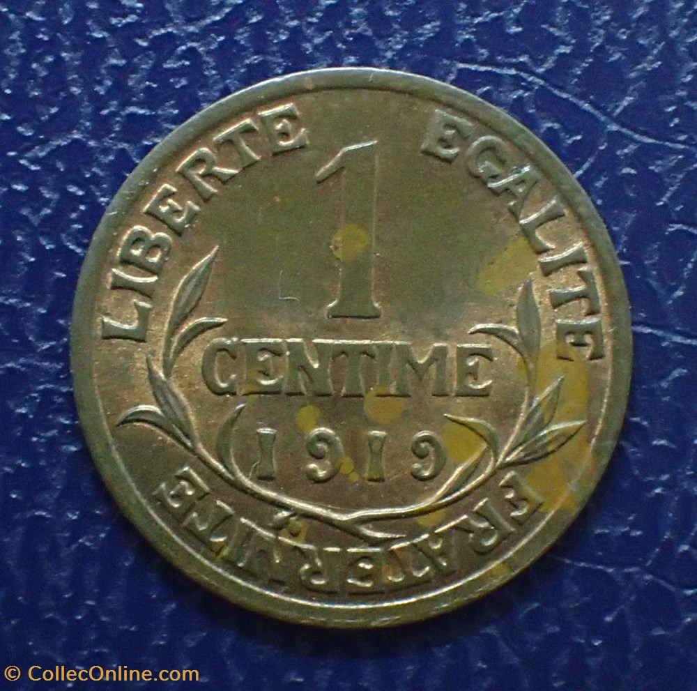 1 Centimes 1919 Daniel-Dupuis monnaies france modernes 1 centimes 1919 daniel dupuis