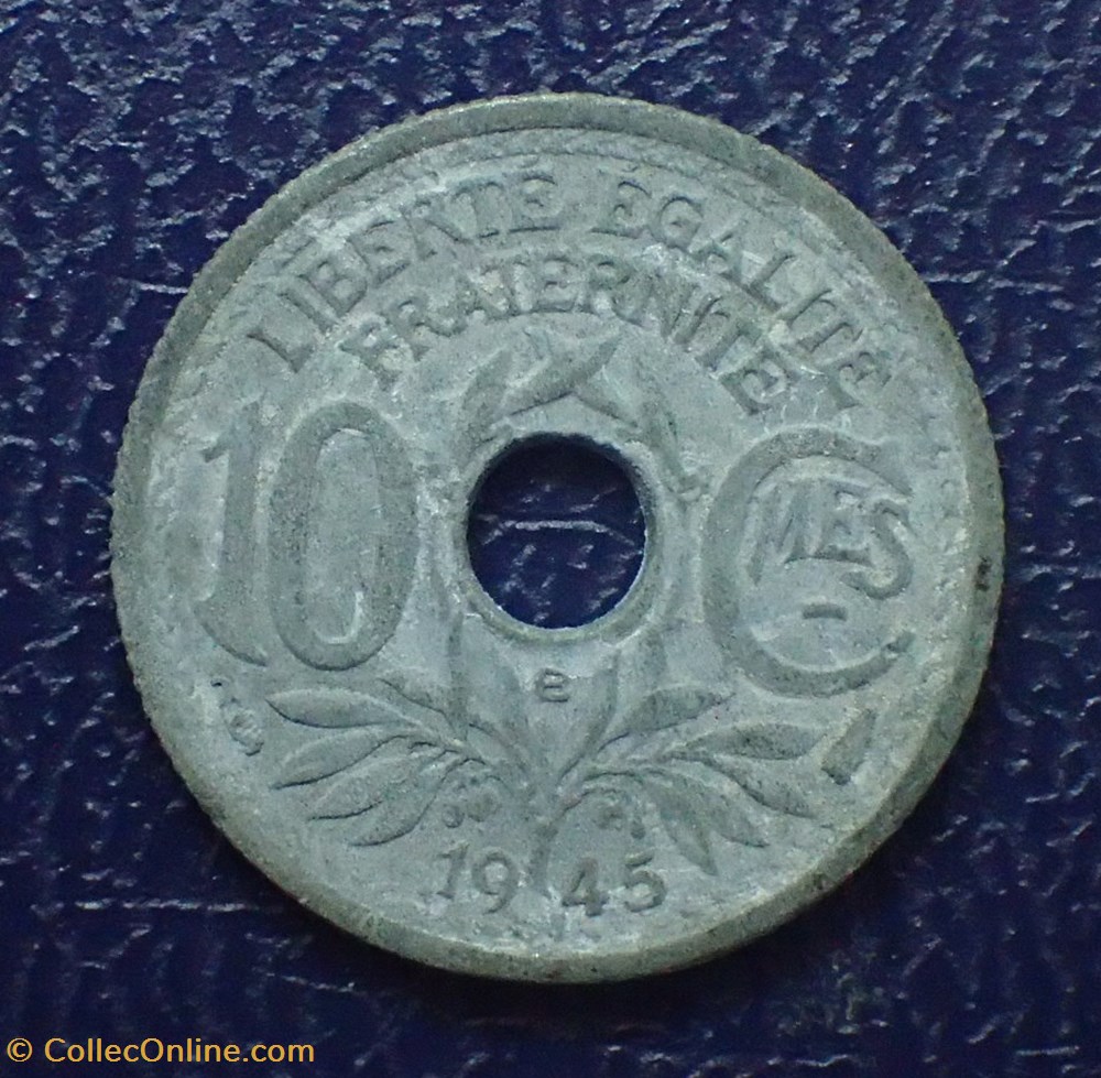 10 CENTIMES 1945b petit module monnaies france a modernes 10 centimes 1945b petit module