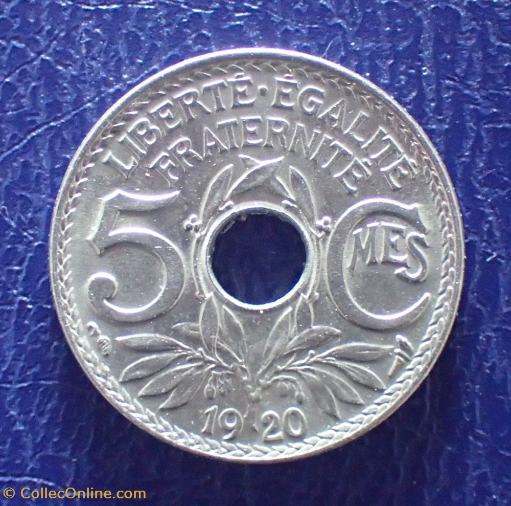 5 CENTIMES 1920 Lindauer grand module monnaie france moderne 5 centimes 1920 lindauer grand module
