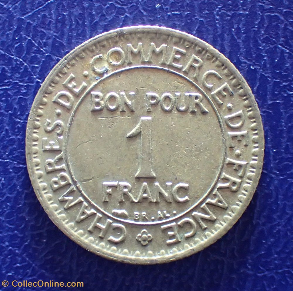 1 FRANC 1924 Chambre de commerce 4 fermé monnaie france moderne 1 franc 1924 chambre de commerce 4 ferme