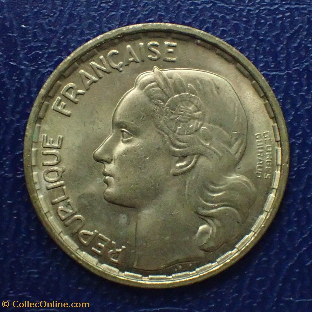 20 FRANCS Georges Guiraud 1950 B Queue 3 faucilles monnaies france modernes 20 francs georges guiraud 1950 b queue 3 faucilles