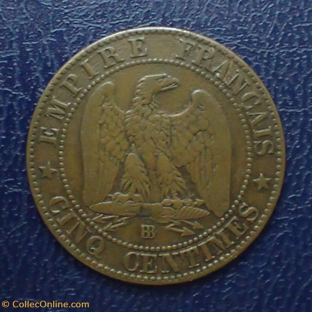 5 CENTIMES NAPOLEON III 1865 BB , tete laurée monnaies france modernes 5 centimes napoleon iii 1865 bb tete lauree