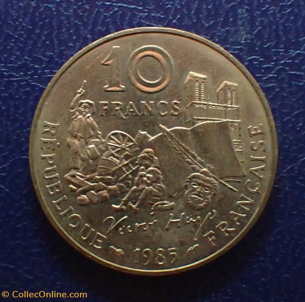 10 FRANCS Victor Hugo écrivain 1985 tranche A monnaies france modernes 10 francs victor hugo ecrivain 1985 tranche a