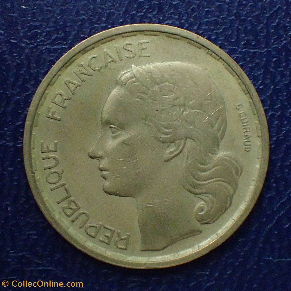 monnaies france modernes 20 francs 1950 b g guiraud queue a 4 faucilles