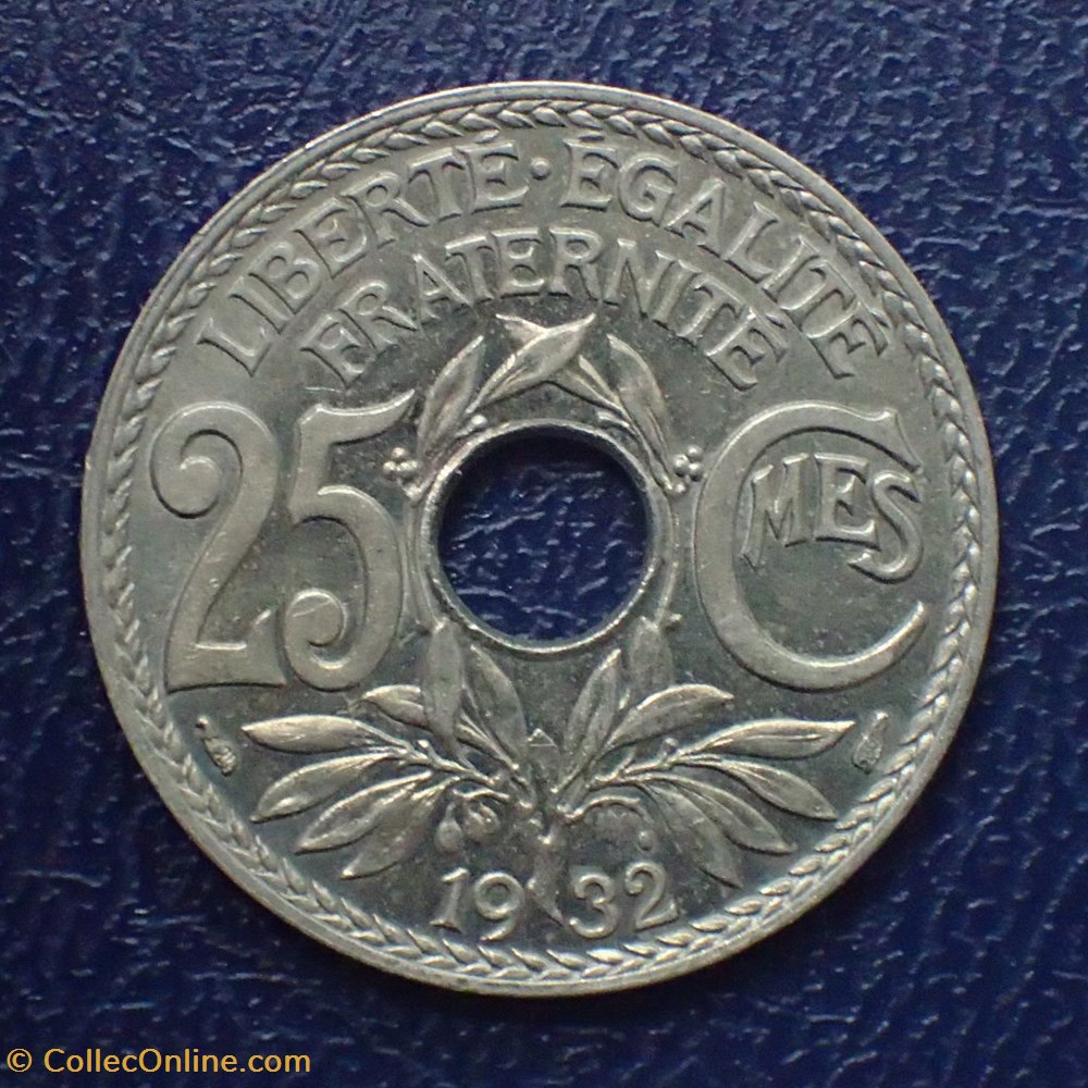 25 CENTIMES 1932 Lindauer monnaies france modernes 25 centimes 1932 lindauer