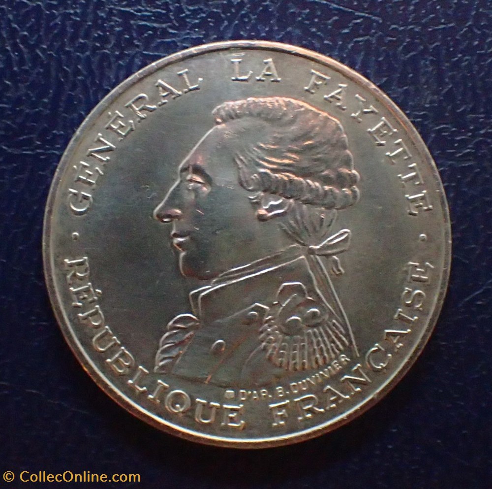 100 FRANCS 1987 Egalié La Fayette monnaies france modernes 100 francs 1987 egalie la fayette
