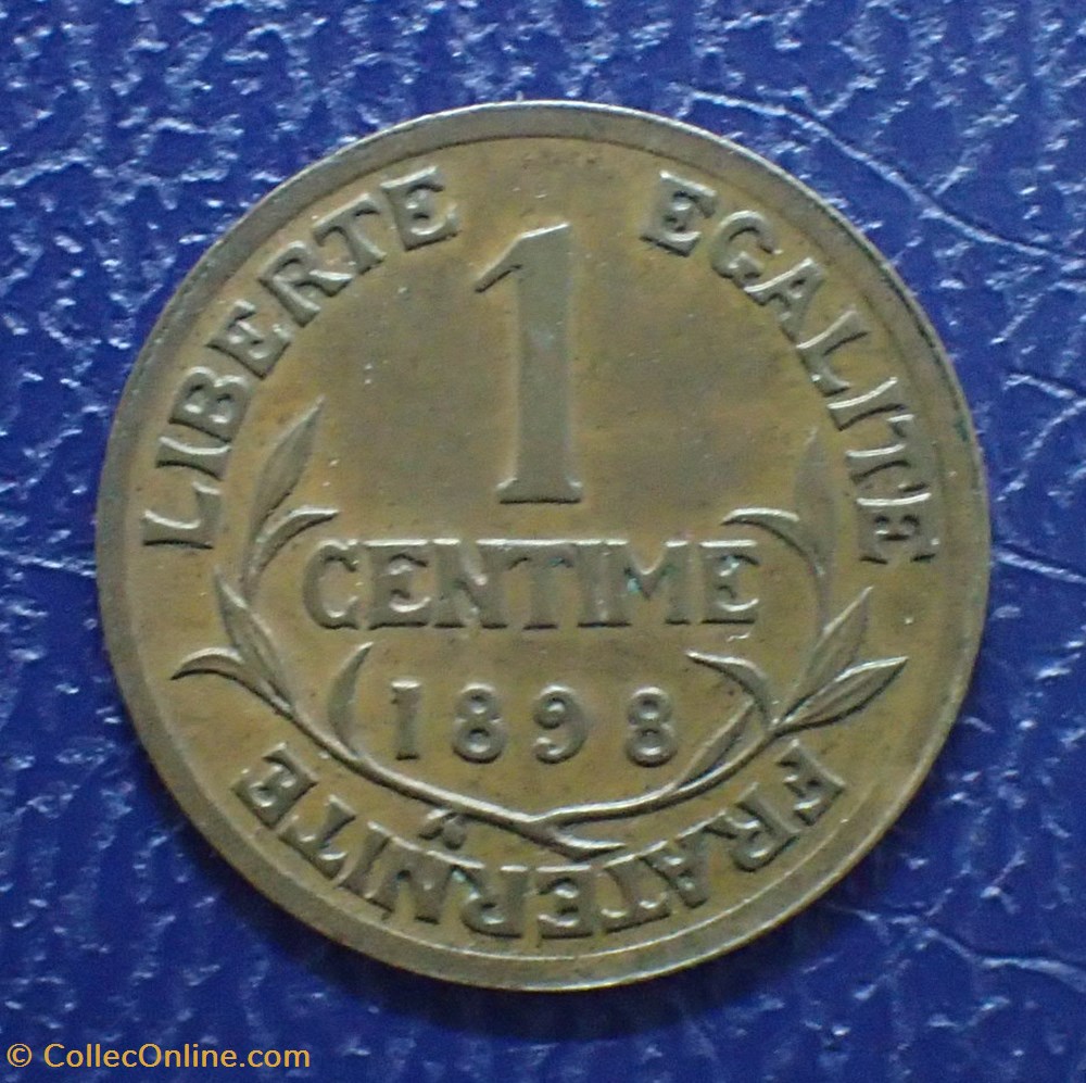1 Centimes 1898 flan mat Daniel-Dupuis monnaies france modernes 1 centimes 1898 flan mat daniel dupuis