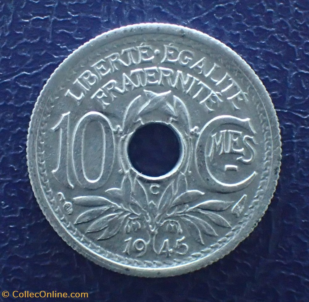 10 CENTIMES 1945c petit module monnaie france a moderne 10 centimes 1945c petit module