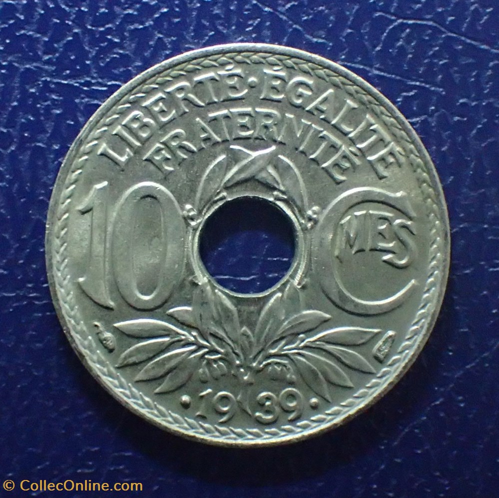 10 CENTIMES 1939 point avant et après la date monnaies france modernes 10 centimes 1939 point avant et apres la date