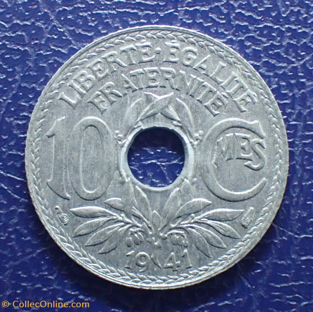 10 CENTIMES 1941 Lindauer type a monnaie france moderne 10 centimes 1941 lindauer type a