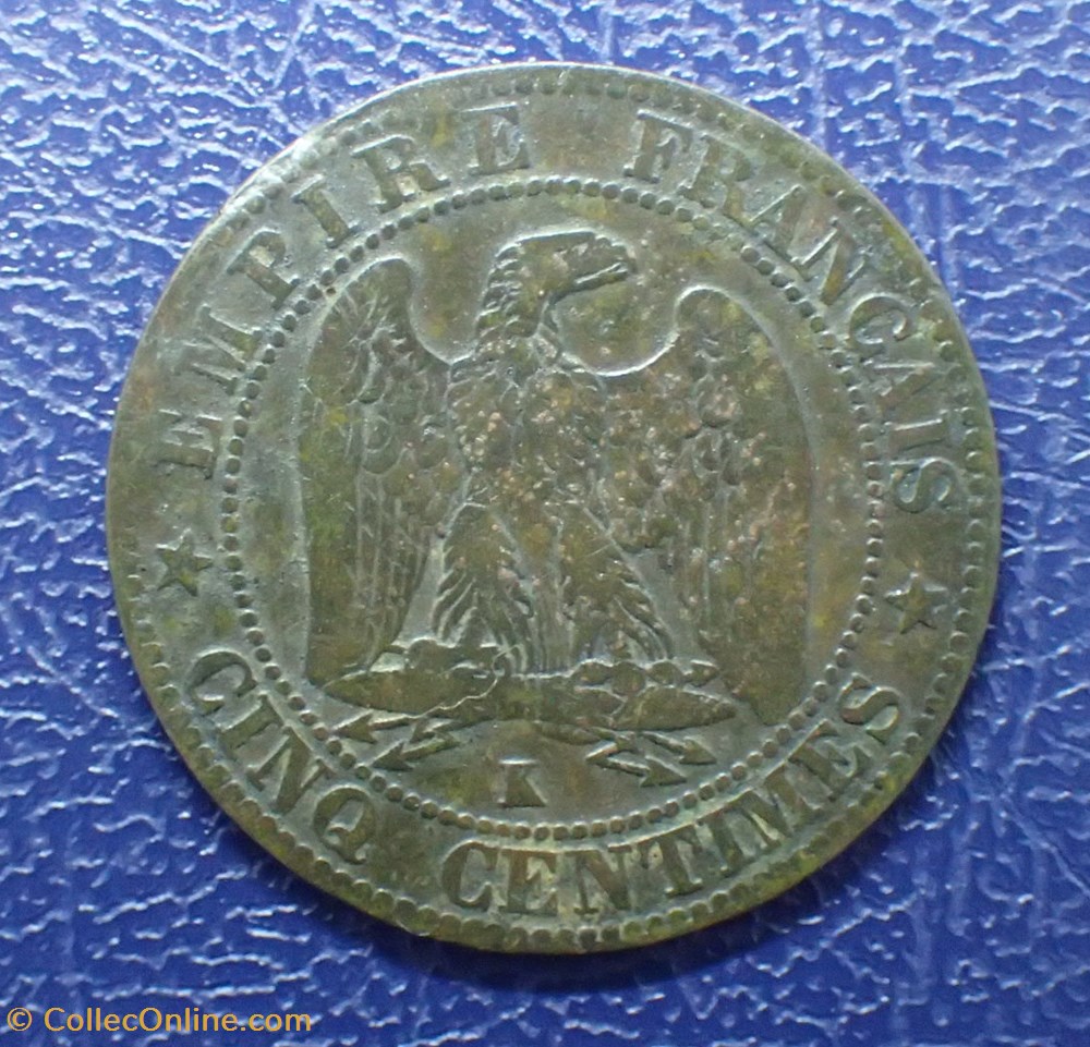 5 CENTIMES 1853 K NAPOLEON III, tete nue monnaie france moderne 5 centimes 1853 k napoleon iii tete nue