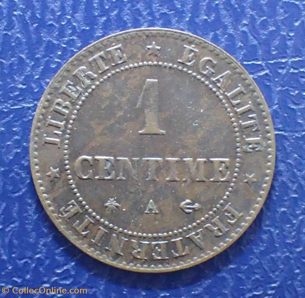 monnaies france modernes 1 centime 1874 a ceres