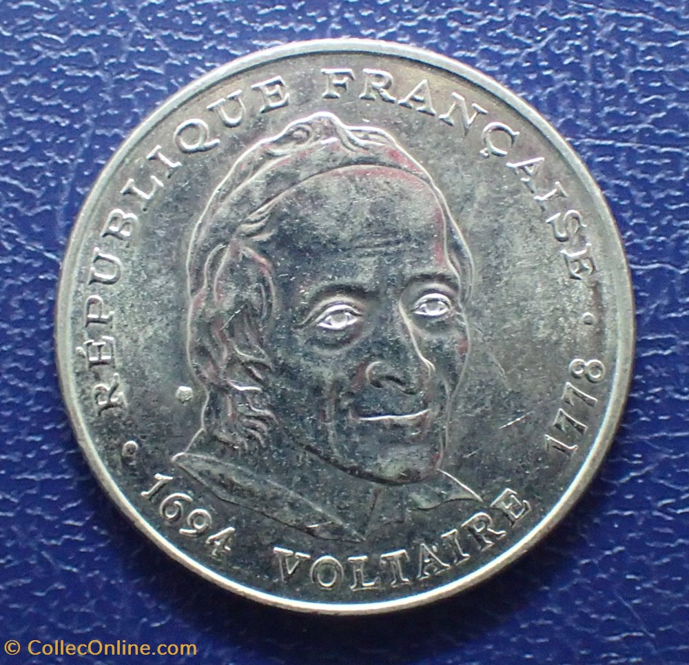 5 FRANCS 1994 Voltaire monnaie france moderne 5 francs 1994 voltaire
