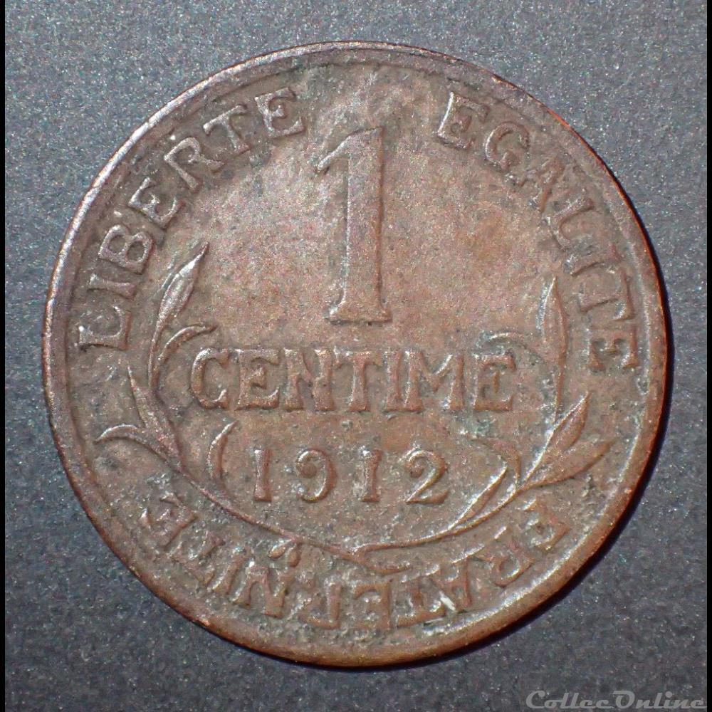 1 Centimes Daniel-Dupuis 1912 monnaie france moderne 1 centimes daniel dupuis 1912