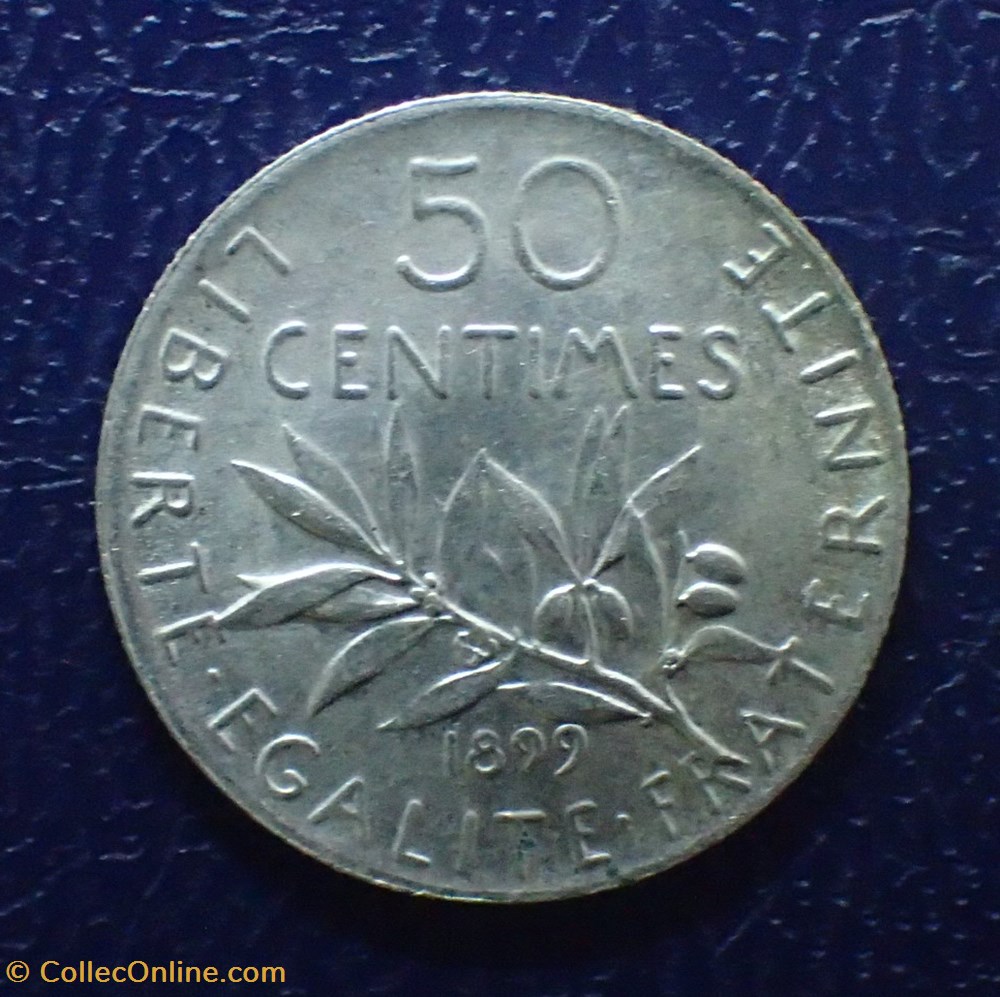 50 centimes 1899 Semeuse monnaies france a modernes 50 centimes 1899 semeuse