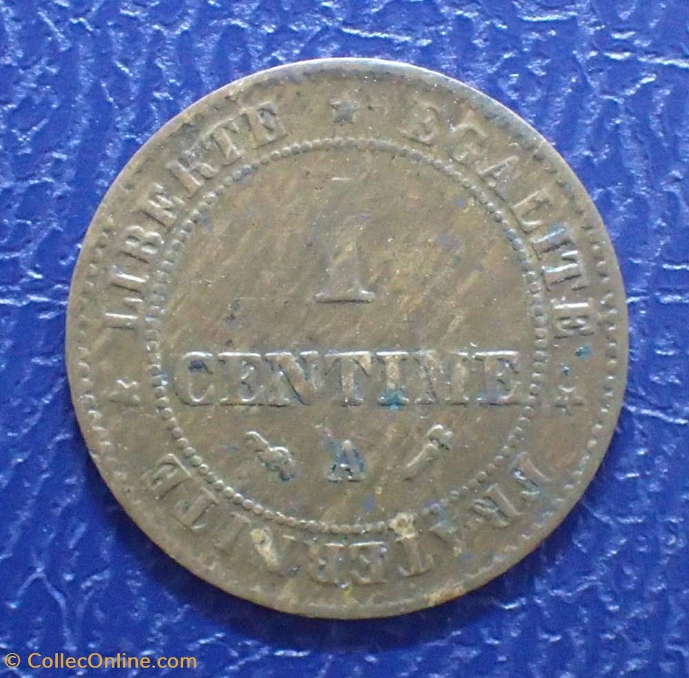 1 CENTIME 1896 A Cérès monnaies france modernes 1 centime 1896 a ceres