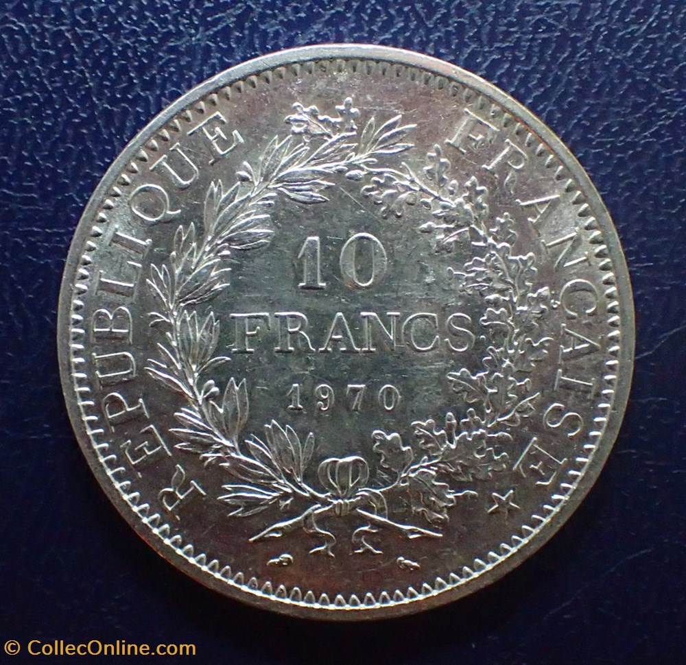 monnaies france modernes 10 francs hercule 1970