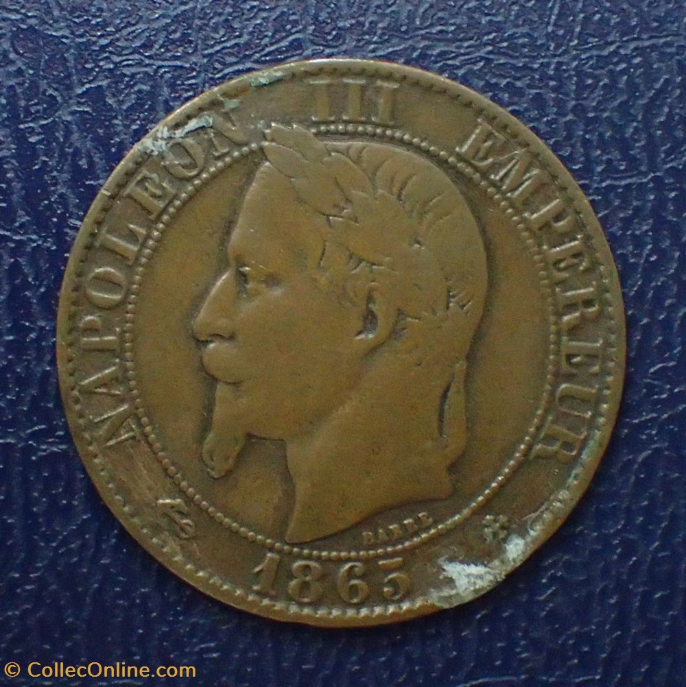 5 CENTIMES NAPOLEON III 1865 BB , tete laurée monnaies france modernes 5 centimes napoleon iii 1865 bb tete lauree