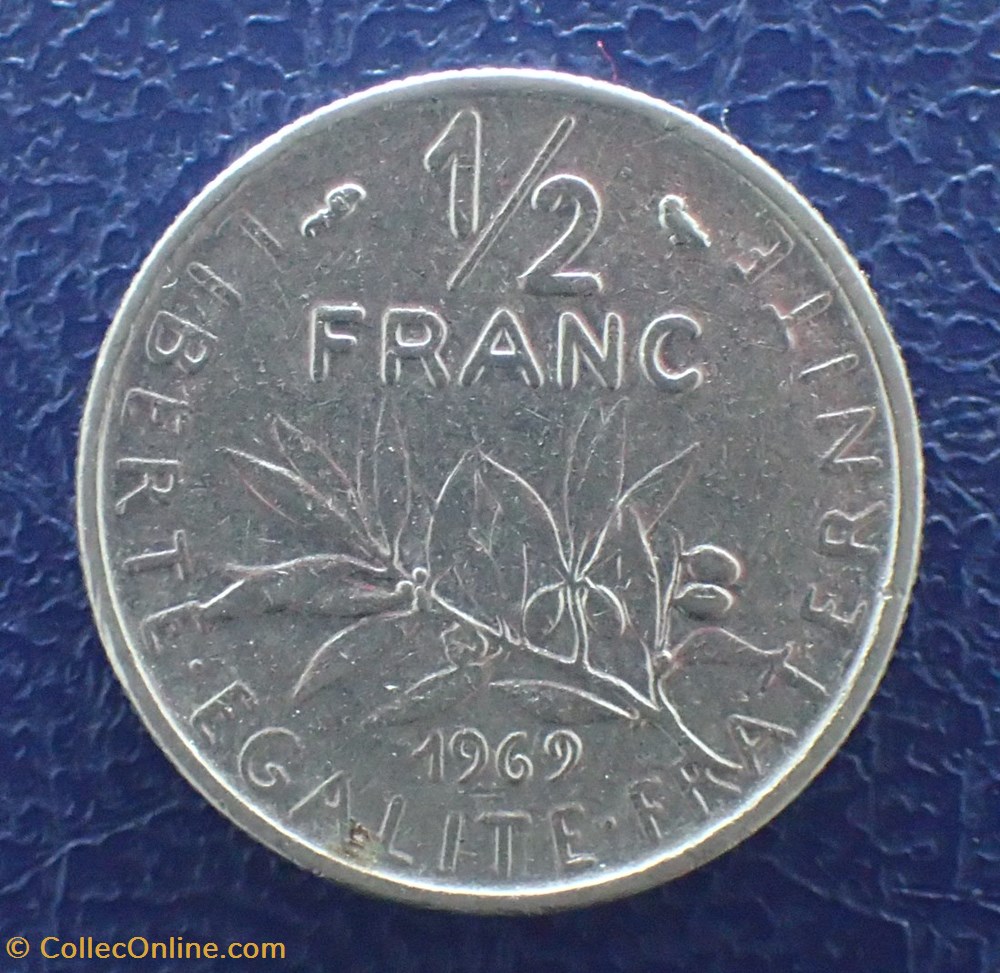 1/2 FRANCS 1969 Semeuse en nickel monnaie france moderne 1 2 francs 1969 semeuse en nickel
