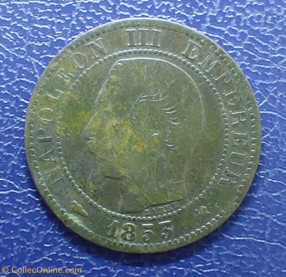5 CENTIMES 1853 K NAPOLEON III, tete nue monnaie france moderne 5 centimes 1853 k napoleon iii tete nue