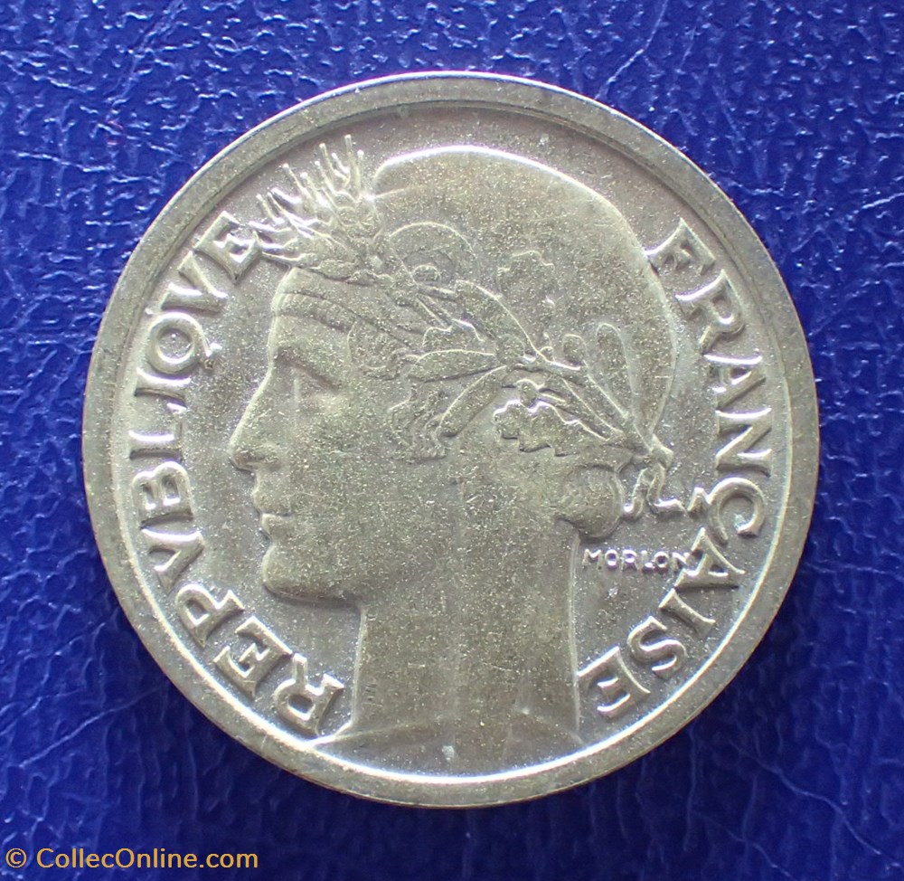 2 FRANCS 1939 Morlon cupro- aluminium monnaie france moderne 2 francs 1939 morlon cupro aluminium