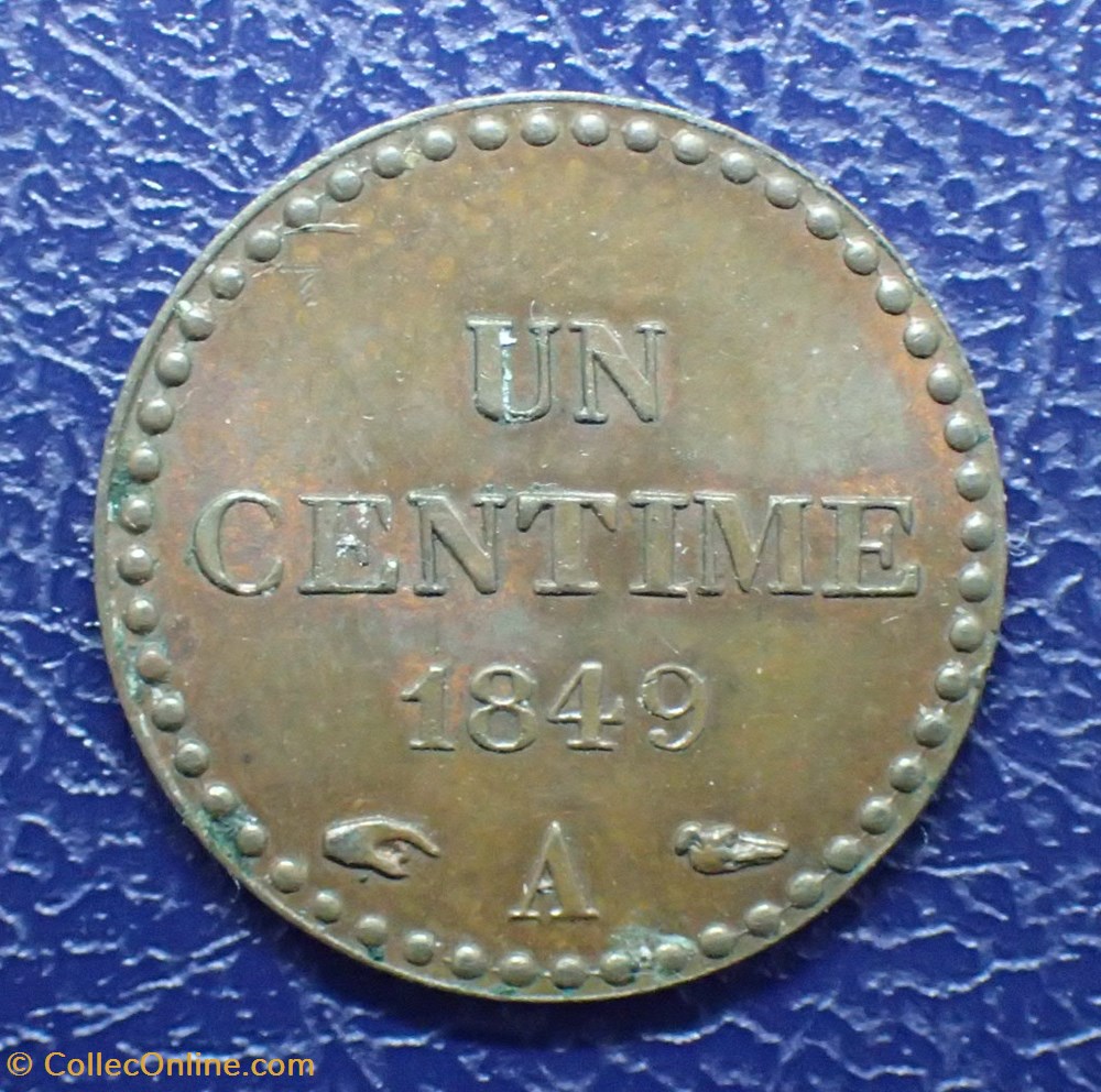 UN CENTIME 1849 A Dupré monnaie france moderne un centime 1849 a dupre
