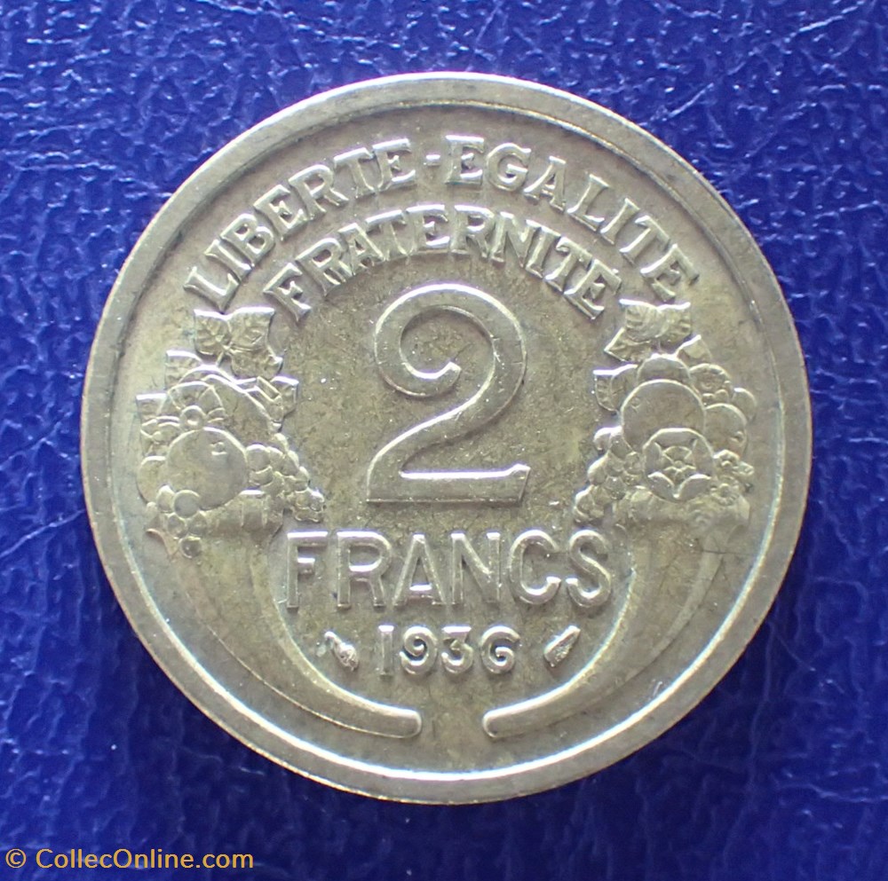 2 FRANCS 1936 Morlon Cupro- Aluminium - Monnaies - Monde - France