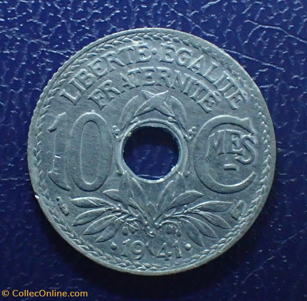10 CENTIMES 1941 Lindauer type c monnaies france modernes 10 centimes 1941 lindauer type c