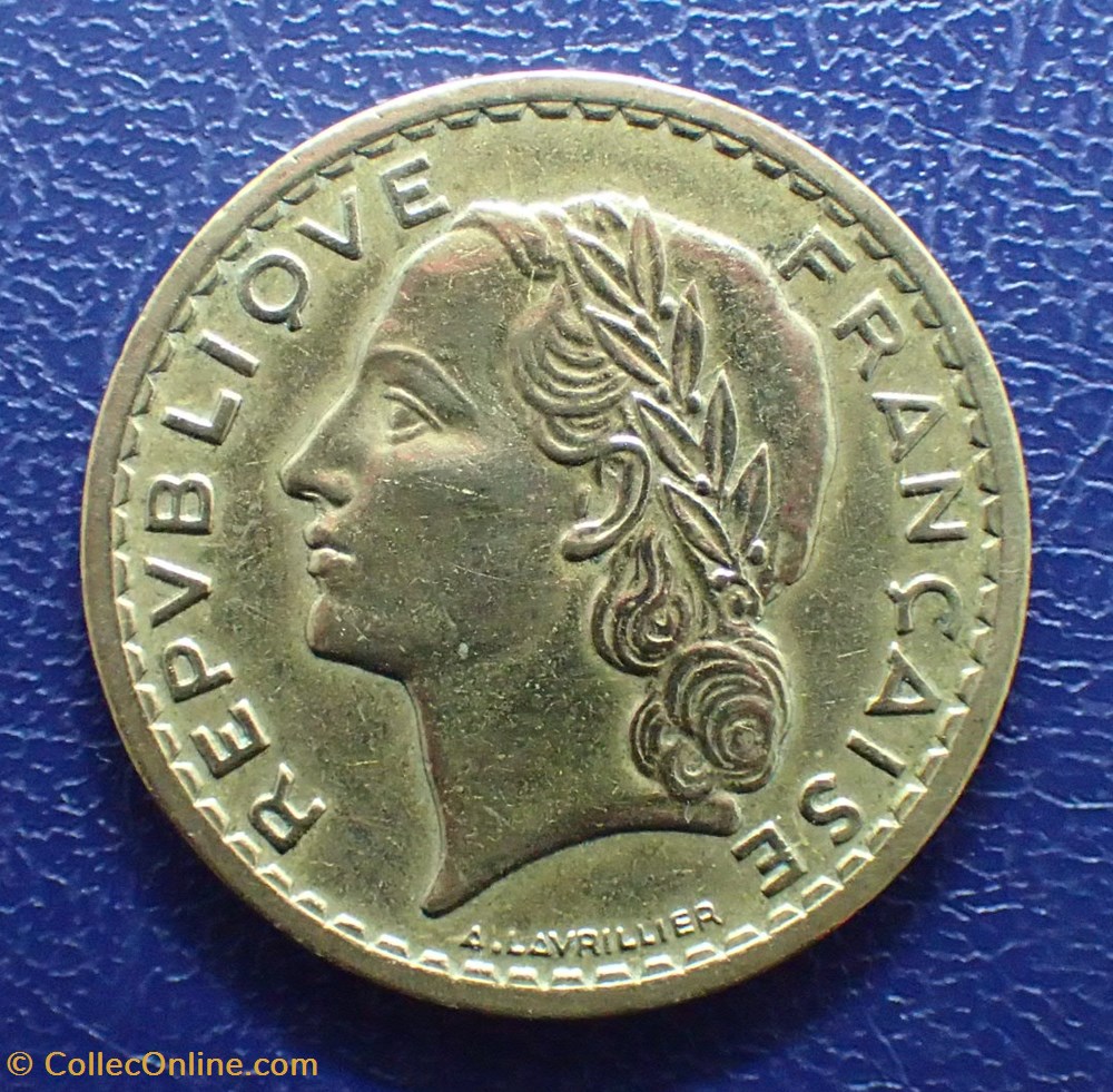 5 FRANCS 1946 Lavrillier en cupro-alu monnaie france moderne 5 francs 1946 lavrillier en cupro alu