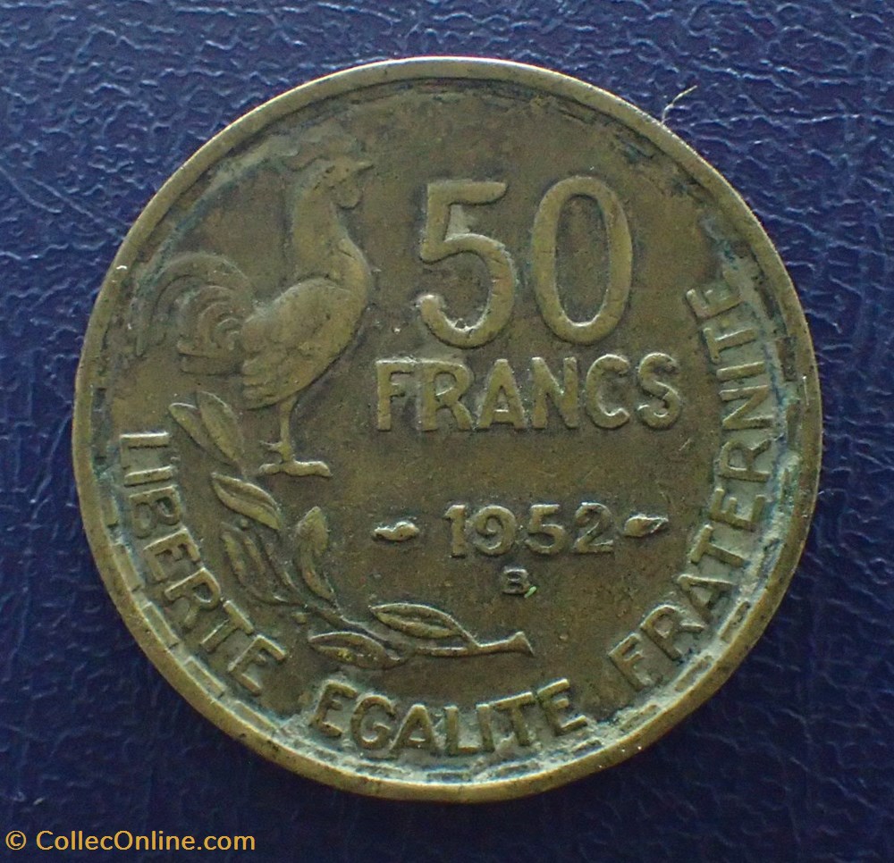 50 FRANCS 1952 B G. Guiraud monnaies monde france 50 francs 1952 b g guiraud