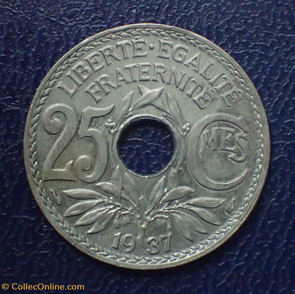 25 CENTIMES 1937 Lindauer monnaies france modernes 25 centimes 1937 lindauer