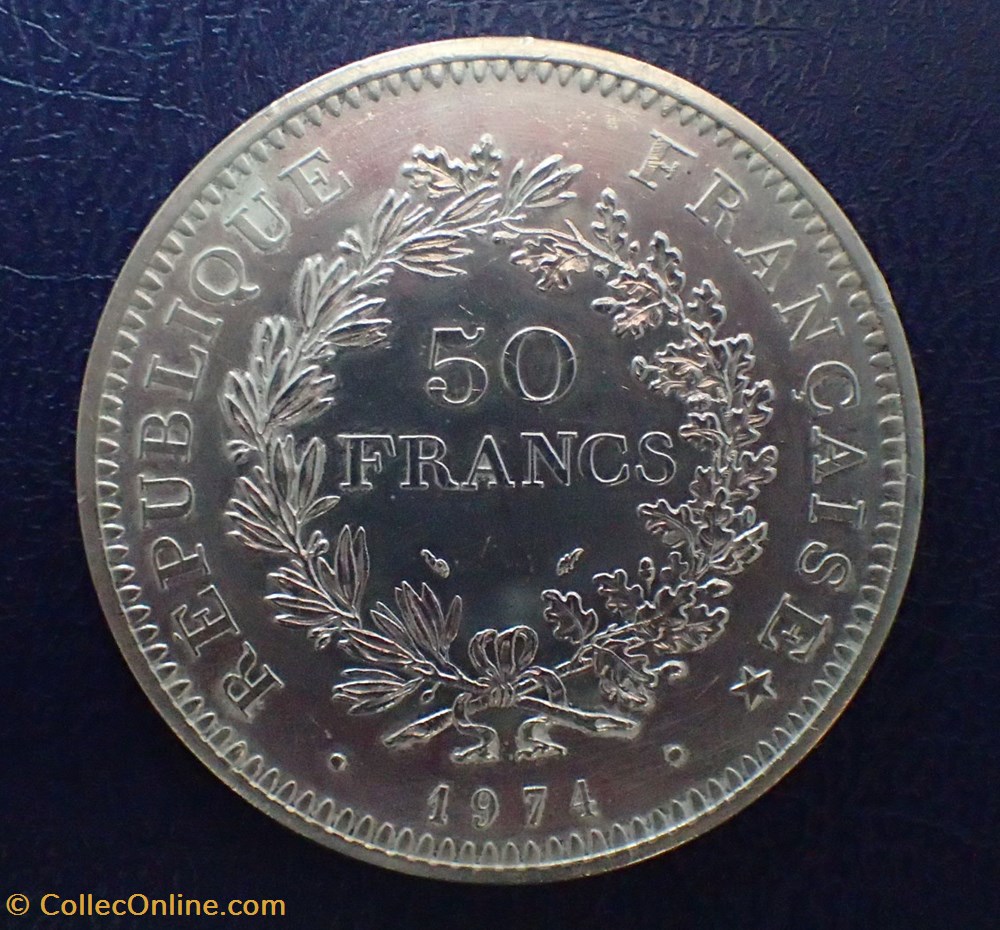 monnaies france modernes 50 francs 1974 hercule