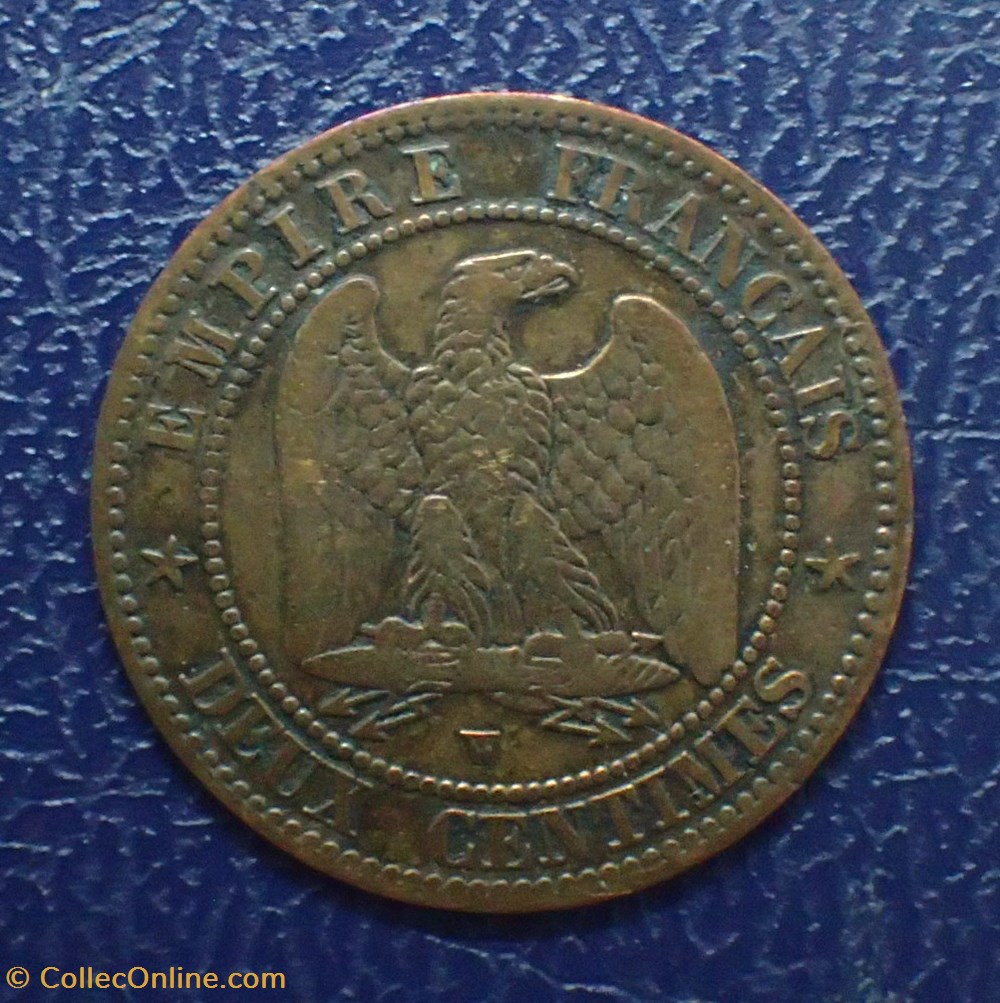 2 CENTIMES 1854 W NAPOLEON III, tete nue monnaies france modernes 2 centimes 1854 w napoleon iii tete nue