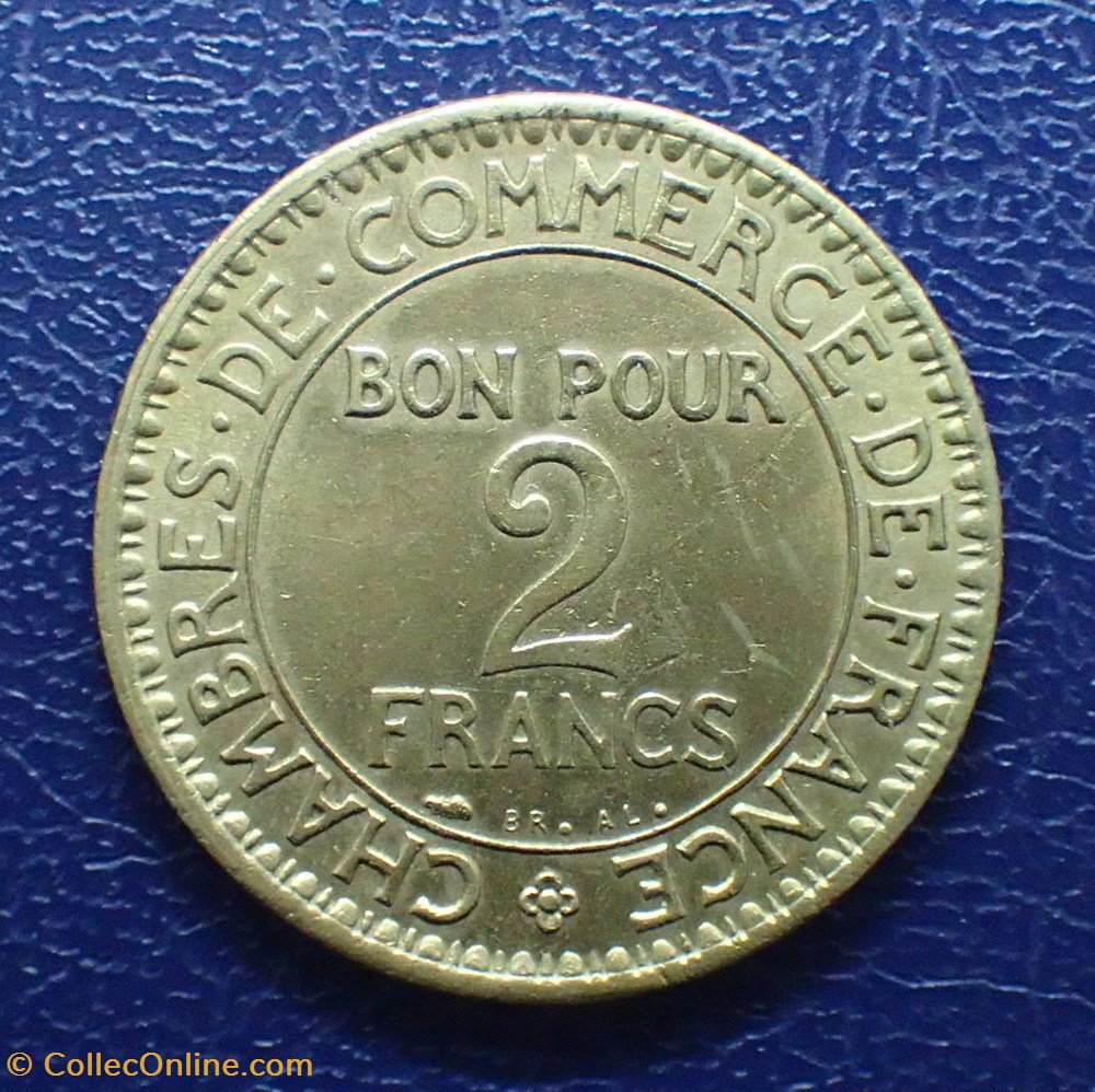 monnaie france moderne 2 francs 1925 chambre de commerce cupro aluminium