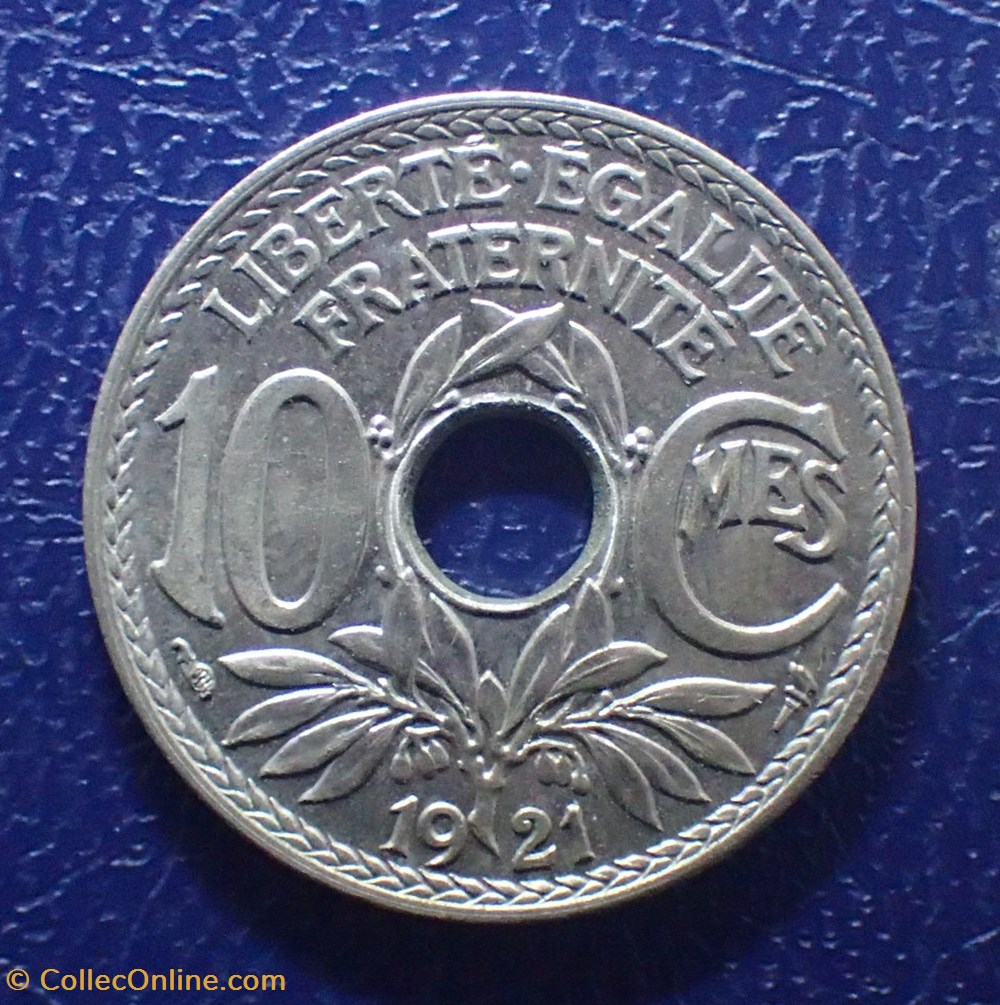 monnaies france modernes 10 centimes 1921 lindauer