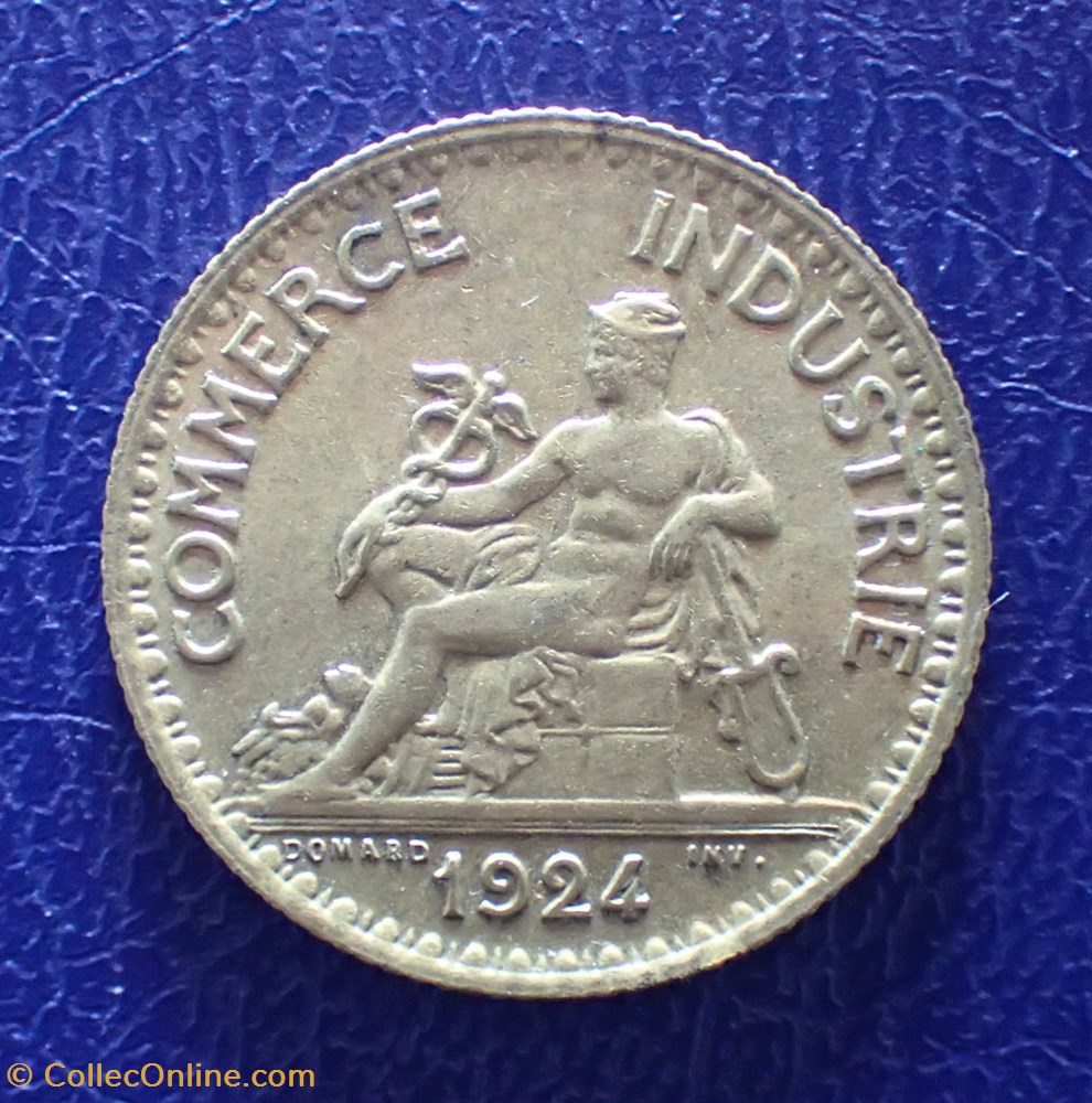 1 FRANC 1924 Chambre de commerce 4 fermé monnaie france moderne 1 franc 1924 chambre de commerce 4 ferme