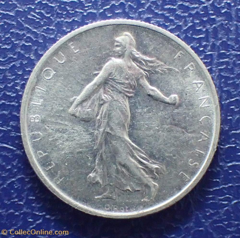 monnaie france moderne 1 2 francs semeuse en nickel 1965