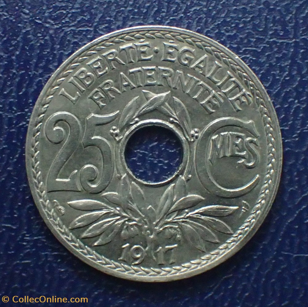 25 CENTIMES 1917 Lindauer monnaies france modernes 25 centimes 1917 lindauer