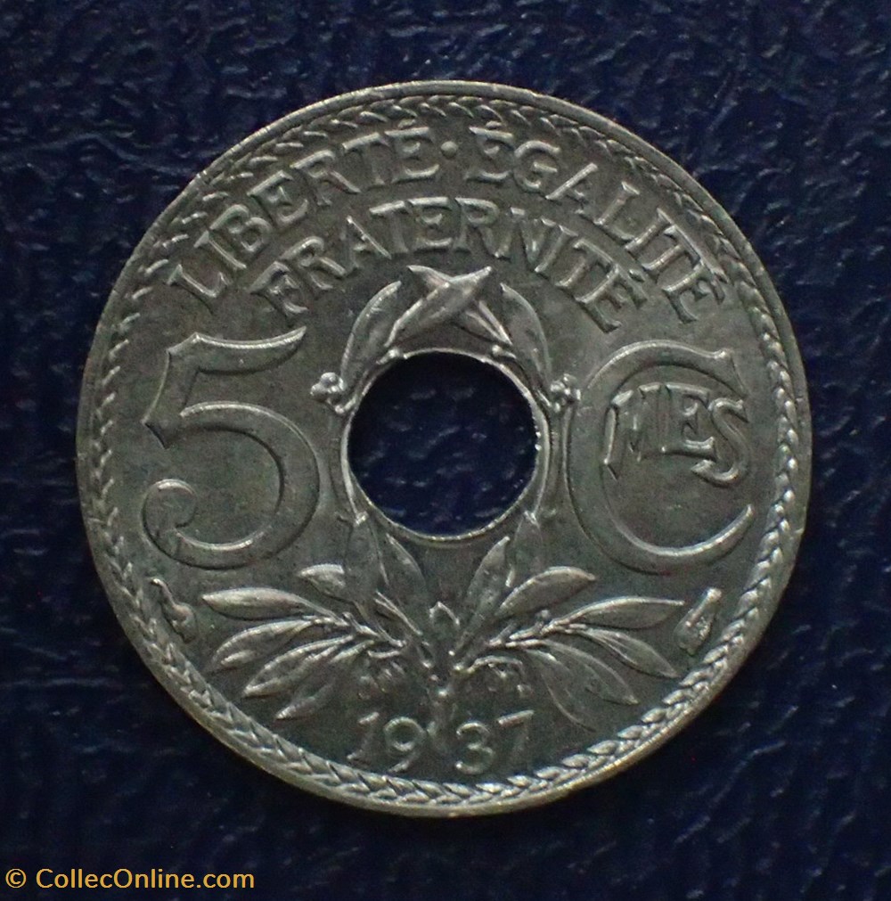 5 CENTIMES 1937 Lindauer petit module monnaies france modernes 5 centimes 1937 lindauer petit module