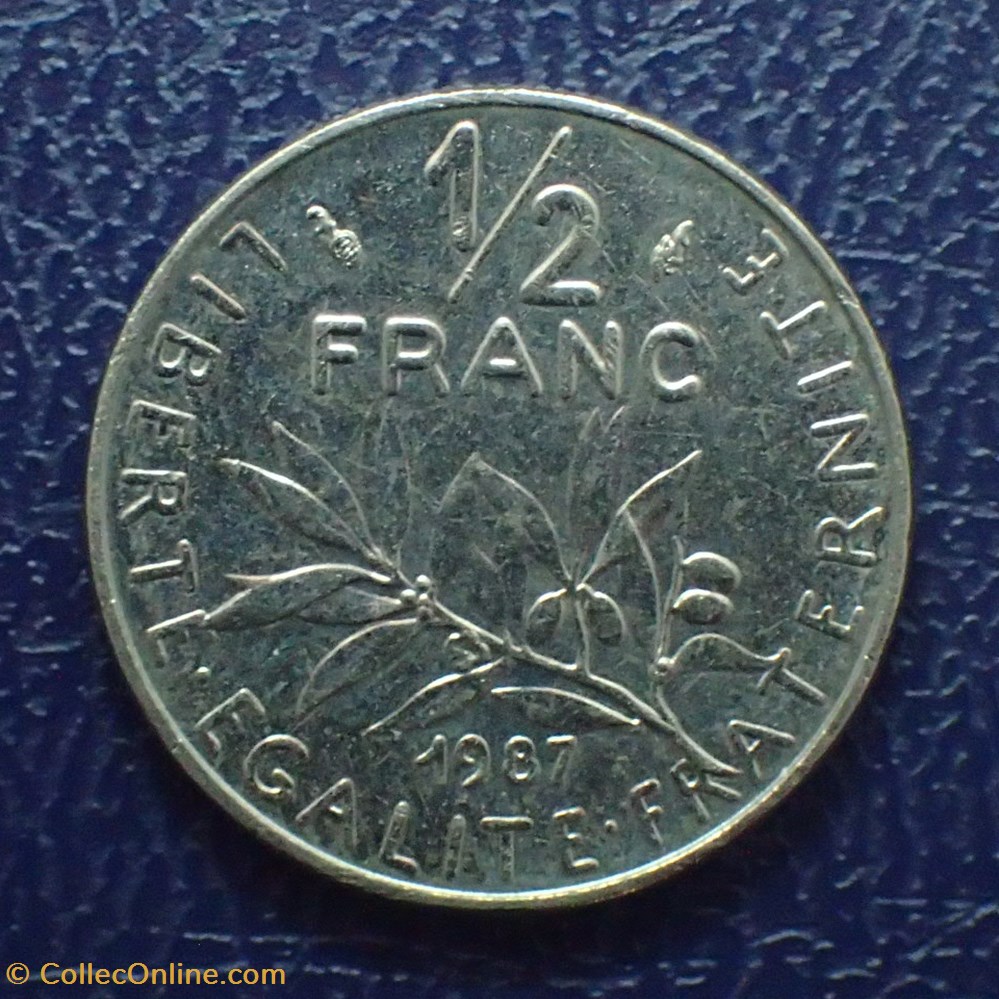 1/2 FRANCS 1987 Semeuse en nickel monnaies france modernes 1 2 francs 1987 semeuse en nickel