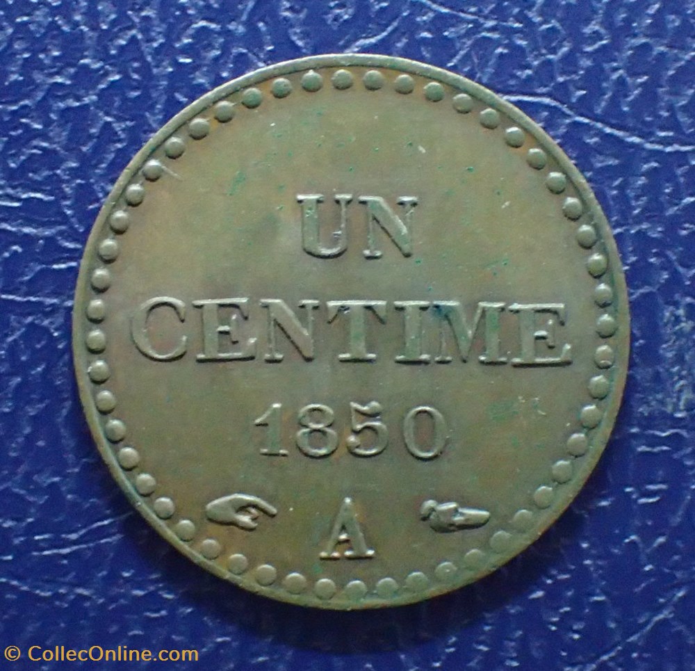 UN CENTIME 1850 A Dupré monnaies france modernes un centime 1850 a dupre