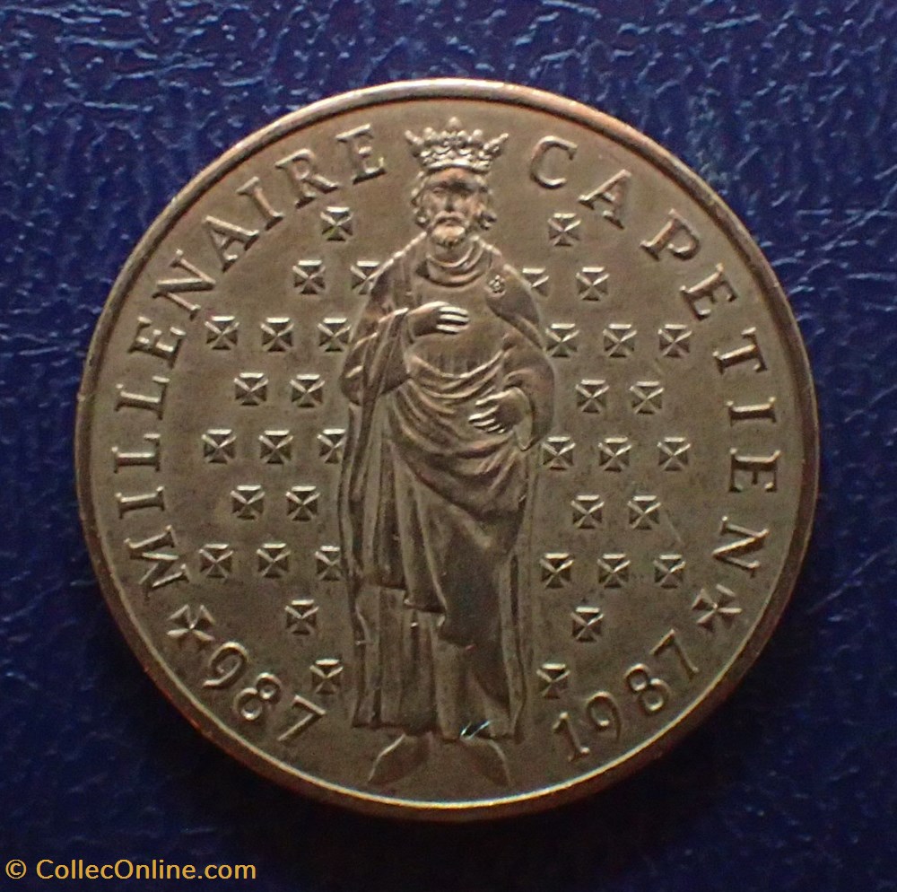 monnaies modernes 10 francs hugues capet roi de france 987 a 996 1987