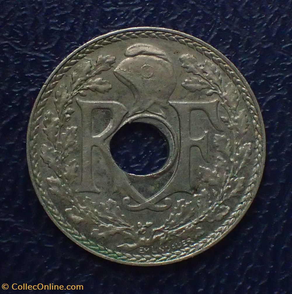 5 CENTIMES 1935 Lindauer petit module trou décentré monnaies france modernes 5 centimes 1935 lindauer petit module trou decentre