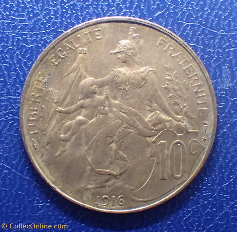 10 CENTIMES 1916 etoile DUPUIS monnaies france a modernes 10 centimes 1916 etoile dupuis