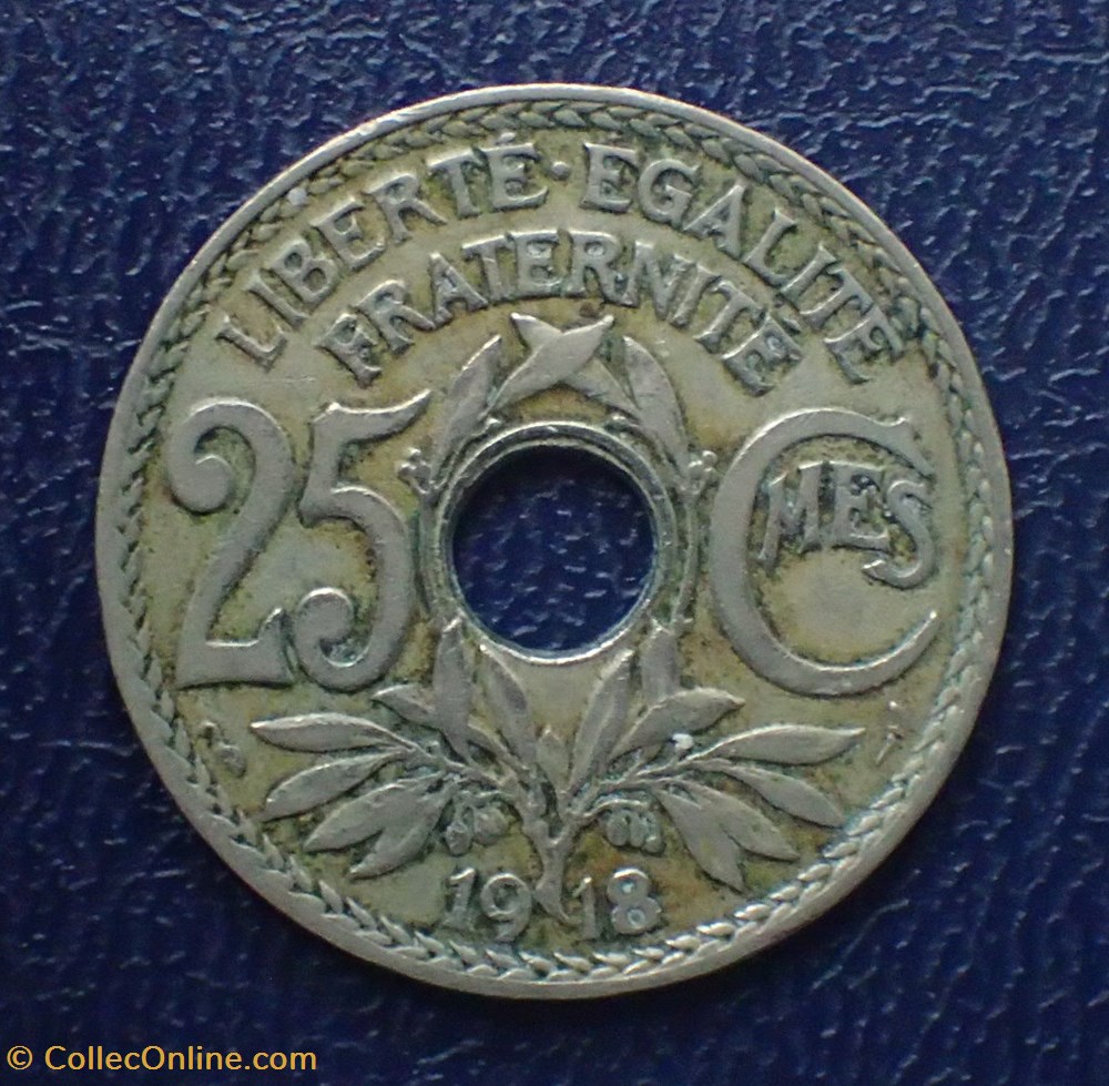 25 CENTIMES 1918 Lindauer monnaies france modernes 25 centimes 1918 lindauer