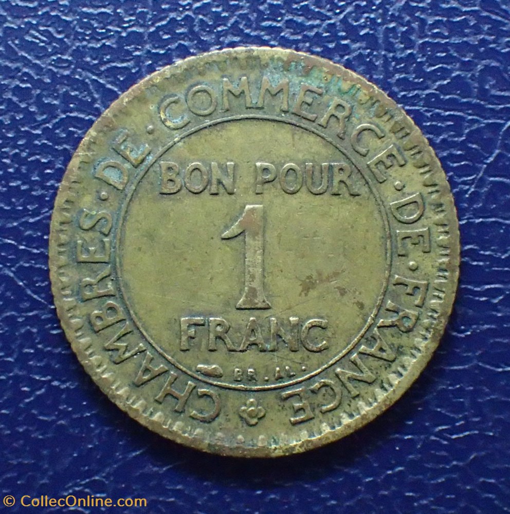 monnaie france moderne 1 franc 1924 chambre de commerce 4 ouvert