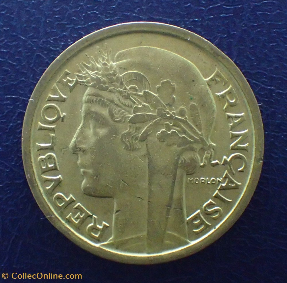 2 FRANCS 1938 Morlon cupro- aluminium monnaie france moderne 2 francs 1938 morlon cupro aluminium