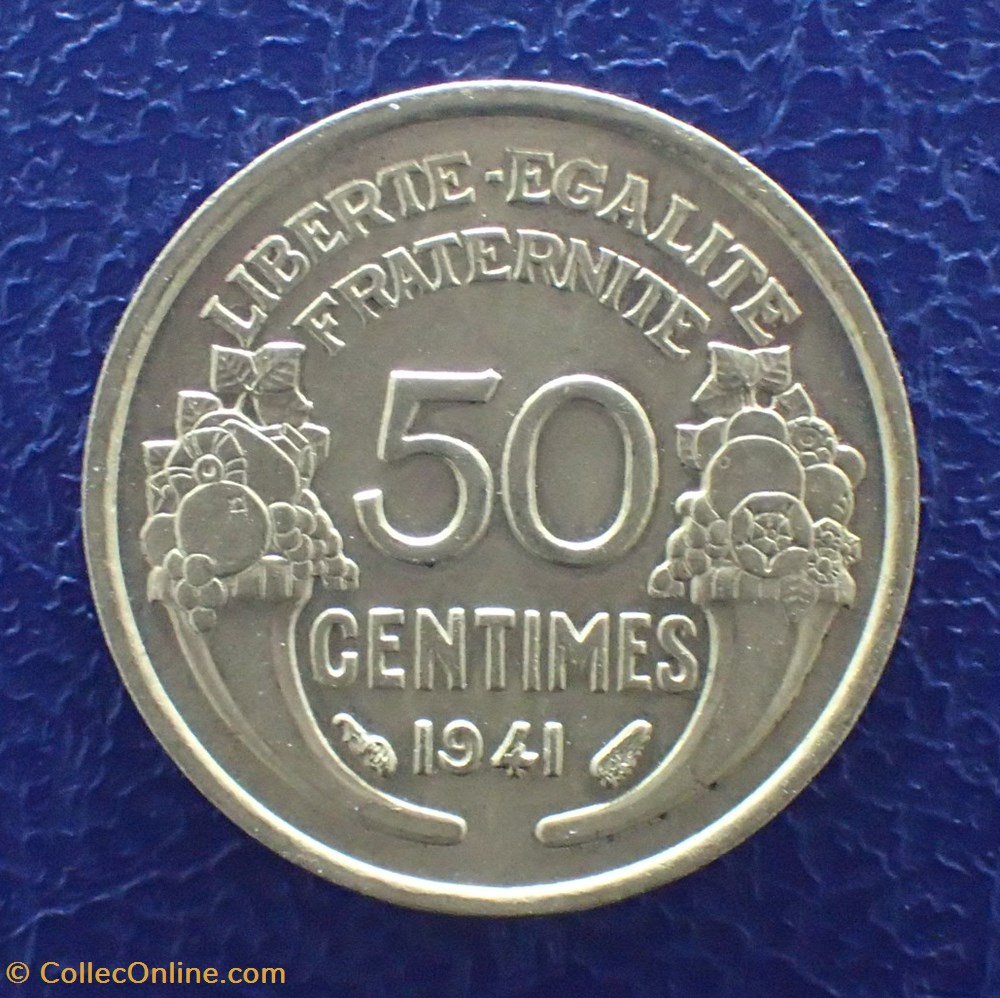 monnaie france a moderne 50 centimes 1941 morlon