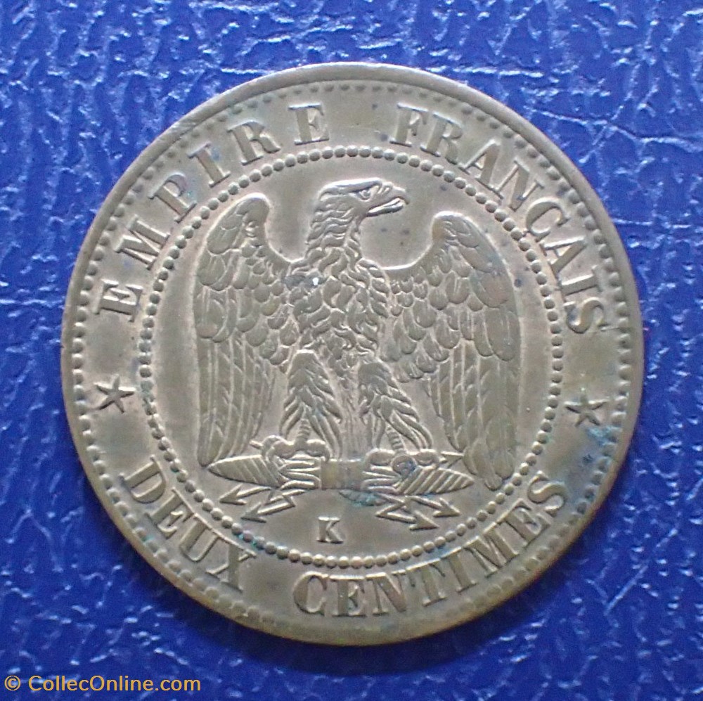 2 CENTIMES NAPOLEON III, 1862 K tete laurée ( Bordeaux ) monnaies france modernes 2 centimes napoleon iii 1862 k tete lauree bordeaux